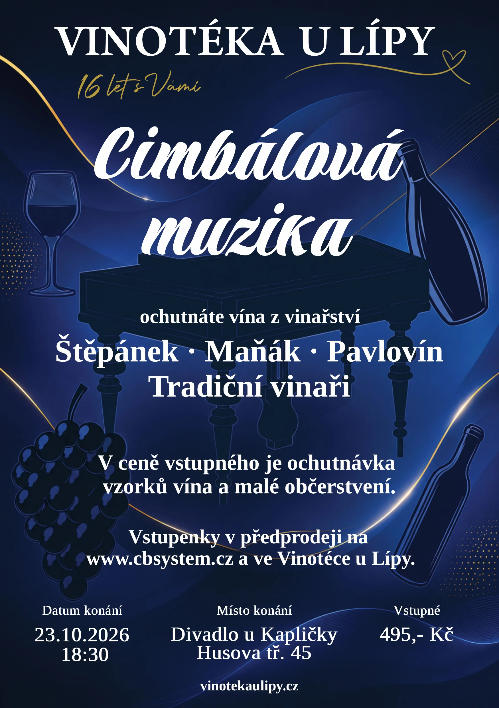 Flyer für Cimbálová muzika am 23. Oktober 2026